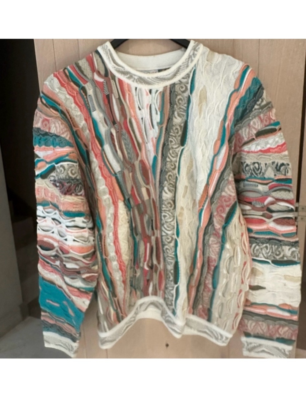 COOGI Men’s Knit Sweater - Bold Striped Pattern UNIQUE COLOR!!new!! - Picture 2 of 5